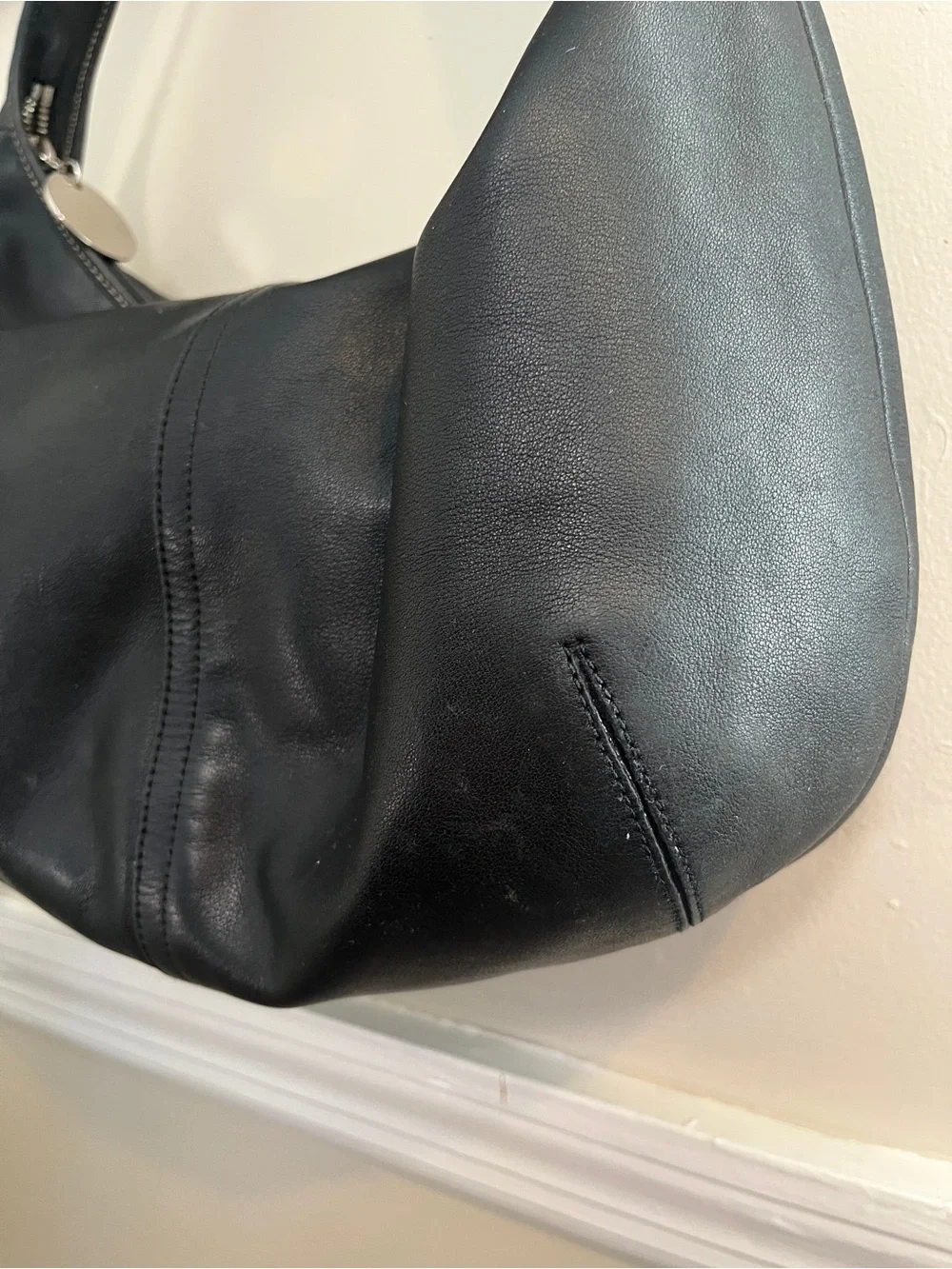Vintage Coach Black Leather Ergo Hobo Shoulder Bag